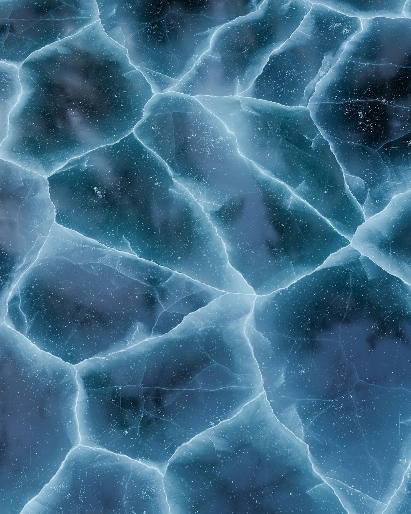 Cracked procedural ice material