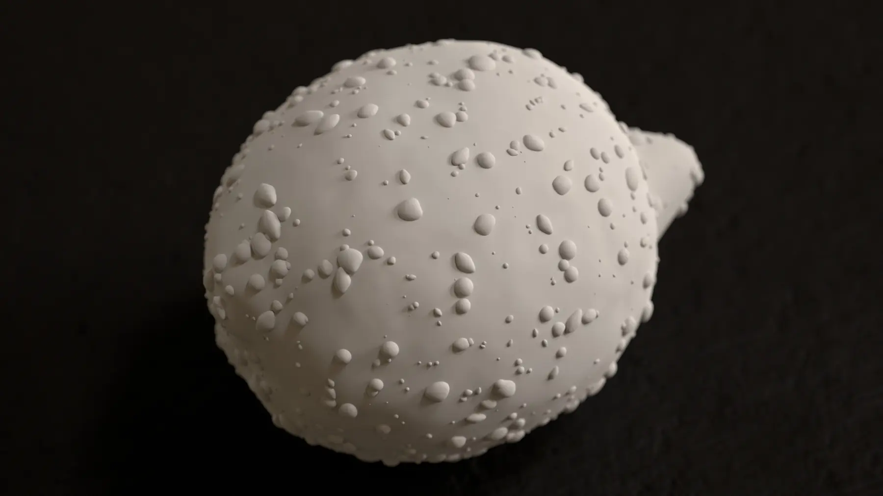 Close procedural lemon peel with pores and droplets