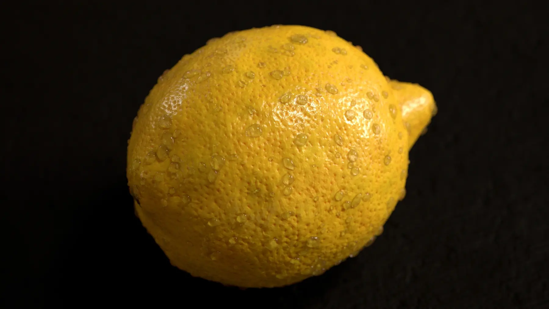 Procedural lemon material shown on whole fruit and cut sections