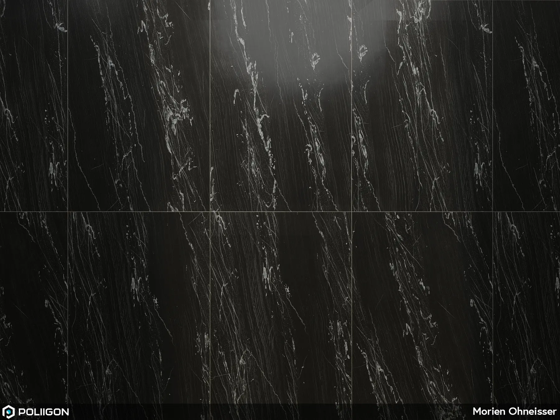 White marble procedural material created for Poliigon