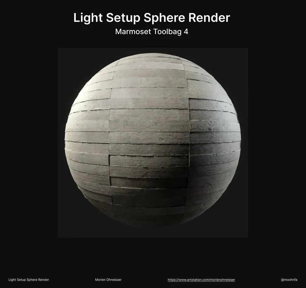 Material lighting sphere render setup resource